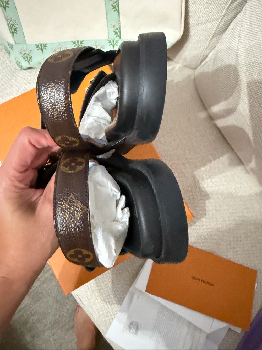 Louis Vuitton Sunset Comfort Flat Sandals - LV Monogram (Size 42 EU) - Picture 7 of 12
